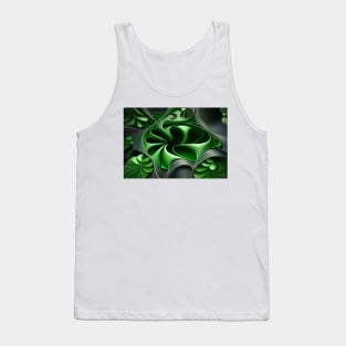 St Patricks Day Artwork - Green abstract artwork Tank Top